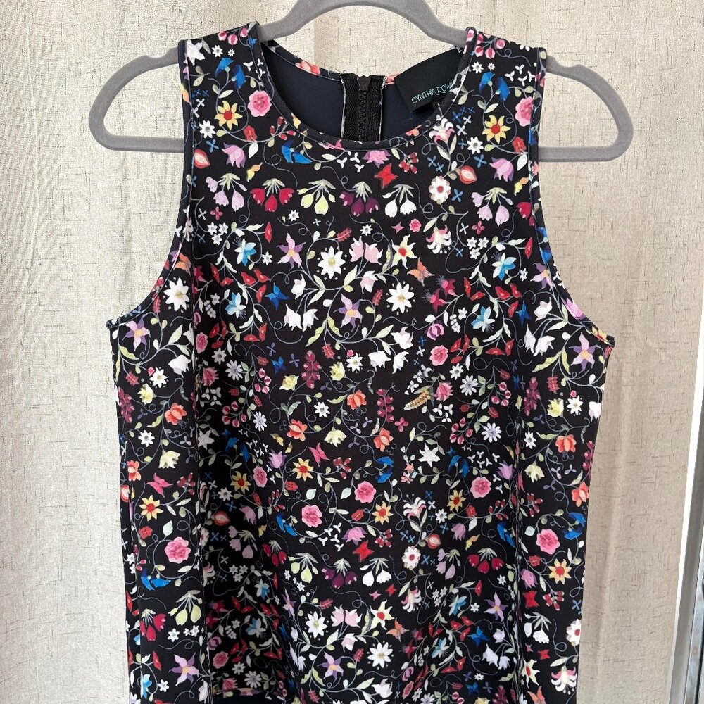 Cynthia Rowley Neoprene Floral Swing Top